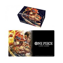 Tapete y caja de mazo Portgas.D.Ace One Piece Card Game Bandai