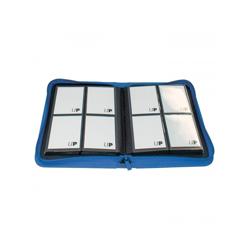 Carpeta Ultra PRO 4 Bolsillos Con Cremallera - Para 80 Tarjetas Deportivas, Páginas Con Toploaders, Piel Sintética