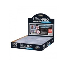 Hojas 4 bolsillos Platinum Ultra Pro para Toploaders - Paquete de 100