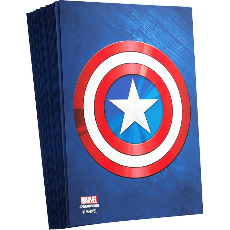 Fundas Capitán América Marvel Champions 66x91mm (50)