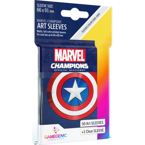 Fundas Capitán América Marvel Champions 66x91mm (50)