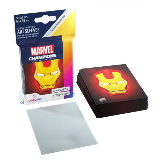 Fundas Ironman Cartas Marvel Champions 66x91mm (50)