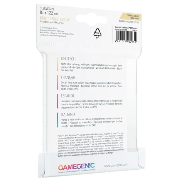 Fundas Matte Dixit Sleeves 81x122mm (90)