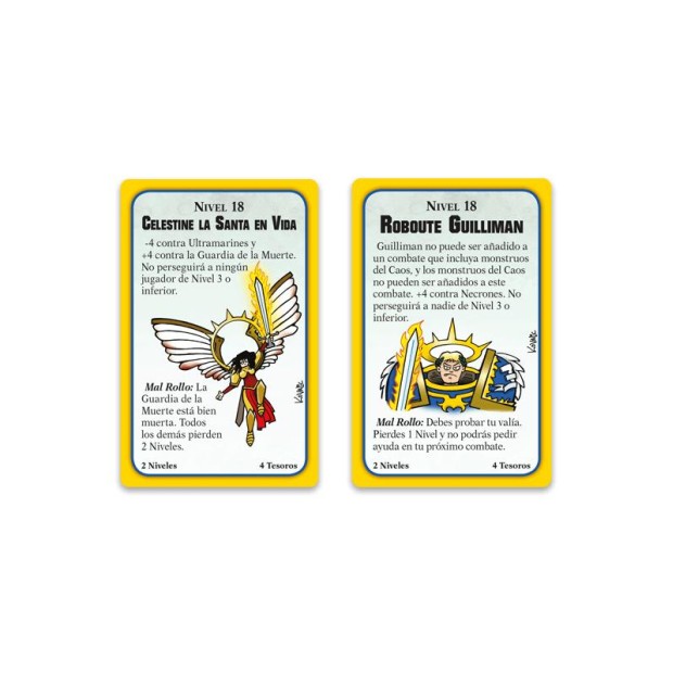 2 Cartas especiales de Munchkin Warhammer Juego Base