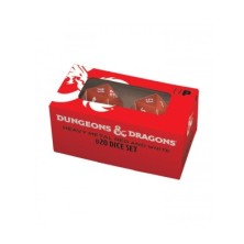 Heavy Metal Red and White D20 Dice Set Dungeons & Dragons Ultra Pro
