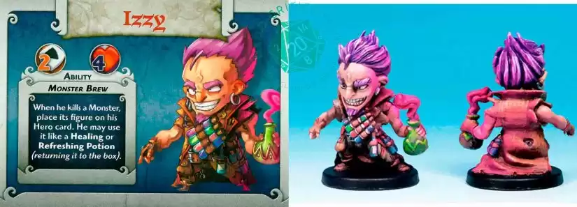 Arcadia Quest Infierno Héroe Miniatura Izzy