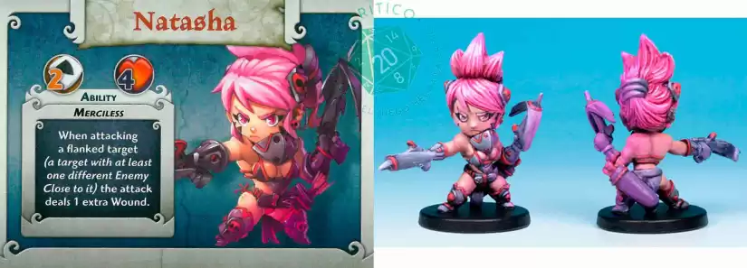 Arcadia Quest Infierno Héroe Miniatura Natasha