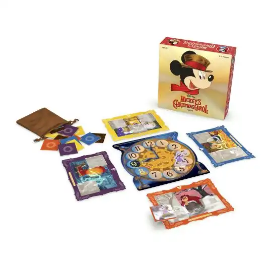 Disney Mickey’s Christmas Carol componentes del juego de mesa